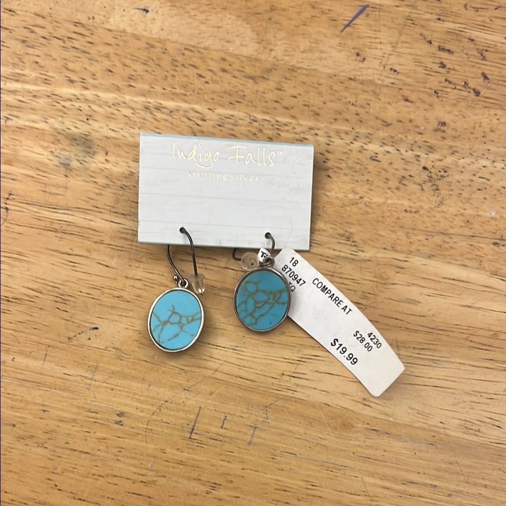 Indigo Falls Turquoise Earrings